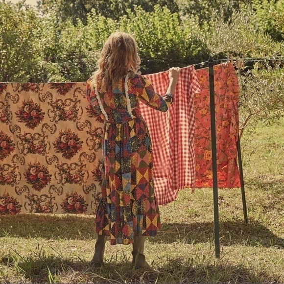 Doen Nicolette Dress in Countryside Patchwork Print - Picture 4 of 12